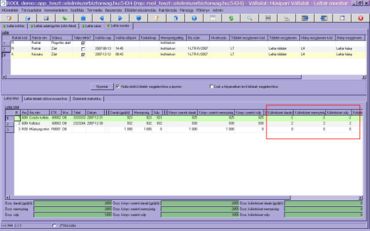 leltár monitoron többlet/hiány áttekintése